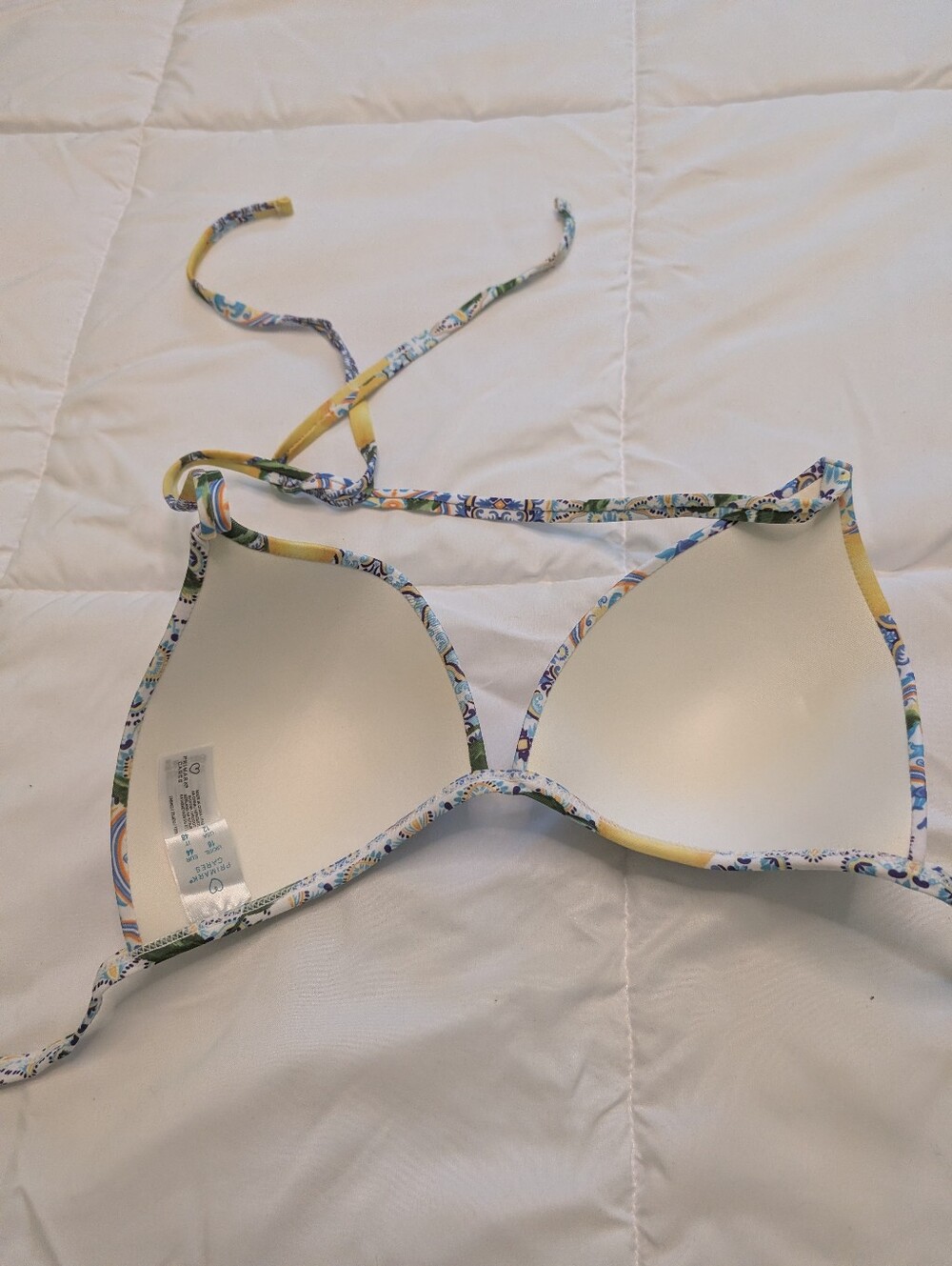 Lemon Patterned Bikini Top - Picture 3 of 4